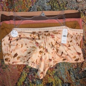 NWT Danskin 5 boy short panties in multi colors